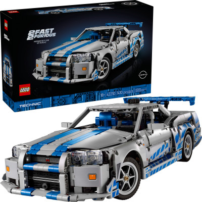 Авто-конструктор LEGO Technic Подвійний форсаж Nissan Skyline GT-R (R34) (42210)