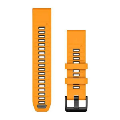 ремінець Garmin QuickFit 22 Watch Bands Spark Orange/Graphite Silicone (010-13392-01)