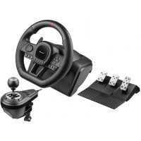 Комплект (кермо, педалі) Tracer Steering Wheel SimRacer Manual Gearbox 6 in 1 (TRAJOY47345)