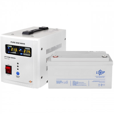 Лінійно-інтерактивний ДБЖ Volt Polska Sinus PRO 500E 12V 220V 300/500W білий + AKUmulator 40AH