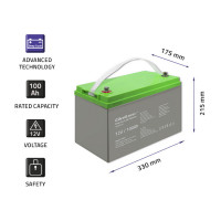 Акумулятор Qoltec Deep Cycle Gel Battery | 12V | 100Ah (53077)