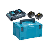 Акумулятор і зарядний пристрій для електроінструменту Makita BL1850Bx2, DC18RD (197629-2)