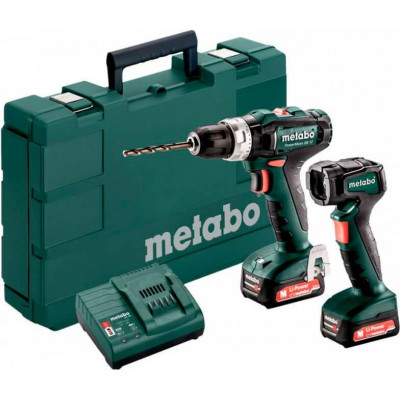 Дриль Metabo PowerMaxx SB 12+ULA 12 LED (601076900)