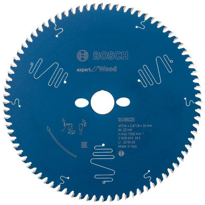 Диск пильний Bosch Пильный диск 254 x 30 мм, 80 T по дереву Expert for Wood BOSCH (2608644343)