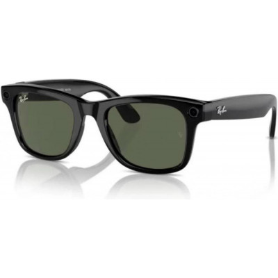 Смарт-окуляри Ray-Ban Meta Wayfarer Large - Shiny Black / G-15 Green (RW4008 601/71 53-22)
