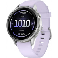 Смарт-годинник Garmin Venu 4 41 mm Silver with Periwinkle Silicone Band (010-03013-01)