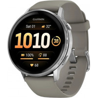 Смарт-годинник Garmin Venu 4 45 mm Silver with Silver Gray Silicone Band (010-03014-01)