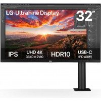 Монітор LG 32" UHD 4K Ergo IPS Monitor USB-C Black (32UN880K-B)
