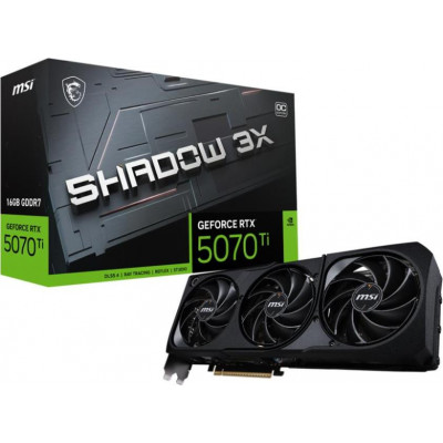 Відеокарта MSI GeForce RTX 5070 Ti 16G SHADOW 3X OC Відеокарта MSI GeForce RTX 5070 Ti 16G SHADOW 3X OC