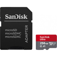 Карта пам'яті SanDisk 256 GB microSDXC UHS-I Ultra A1 + SD adapter (SDSQUAC-256G-GN6MA)