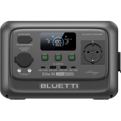 зарядна станція BLUETTI Elite 30 V2 600W 288Wh (P-EL30V2-EU-GY-BL-010)