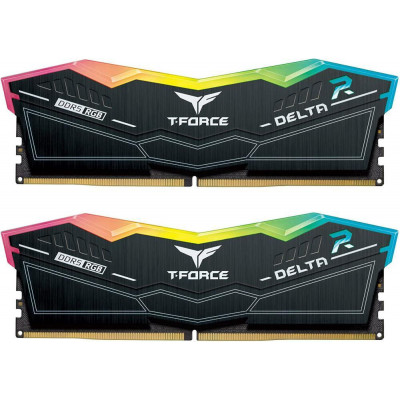 Пам'ять для настільних комп'ютерів TEAM 32 GB (2x16GB) DDR5 6400 MHz T-Force Delta RGB Black (FF3D532G6400HC40BDC01)