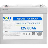 Акумулятор для ДБЖ/інвертора Volt Polska GEL VPRO PREMIUM 12V 80Ah (6AKUGEL080)