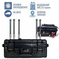 Окопний РЕБ низькочастотний Lander Donate купольний 5 частот, зовнішній АКБ 2.8кВт 0,4+0,5+0,7+0,9+1,1ГГц