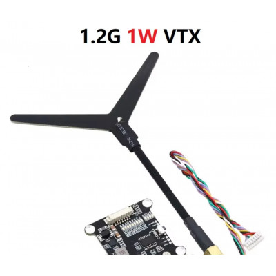 FPV-відеопередавач VTX 1.2G/1.3Ghz 1 W 9CH tx 1.2 ГГц 9 каналів