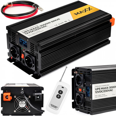 Гібридний ДБЖ/інвертор 4SUN MAXX SINUS 3000 W 12/230V 1500/3000W (R0249 PRZ275) Гібридний ДБЖ/інвертор 4SUN MAXX SINUS 3000 W 12/230V 1500/3000W (R0249 PRZ275)