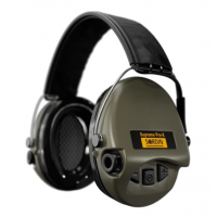 Активні тактичні навушники Supreme Pro X зі шкіряним оголів'ям. Колір: оливковий, Sordin-75302-X-S - Olive