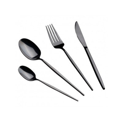 Набір столових приладів 24 предмети Berlinger Haus Black Silver Collection (BH-3069)