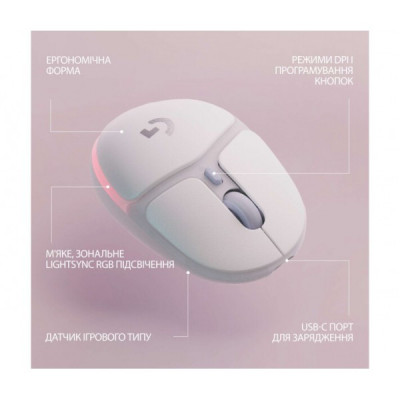 Миша Logitech G705 Lightspeed Wireless Gaming White (910-006367)