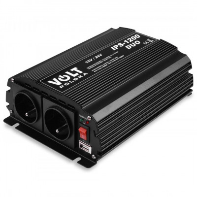 Перетворювач (інвертор) DC-AC Volt Polska IPS 1200 DUO 12/24V/230V 600/1200W (3IPS912249) Перетворювач (інвертор) DC-AC Volt Polska IPS 1200 DUO 12/24V/230V 600/1200W (3IPS912249)