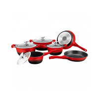 Набір посуду 10 предметів Royalty Line (RL-BS1010M Red-Black)