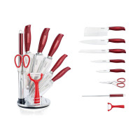 Набір ножів Royalty Line з 9 предметів червоний (RL-KSS530)