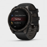 Спортивний годинник Garmin Fenix 8 51mm AMOLED Sapphire Carbon Gray DLC Titanium w. Black/Pebble Gray S. Band (010-02905-20/21)