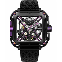 Чоловічий годинник Ciga Design X Series Black & Purple Skeleton Automatic X011-BLPL-W25BK