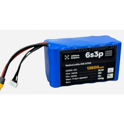 Акумуляторна збірка WFP Molicel 6s3p 12600 мАг