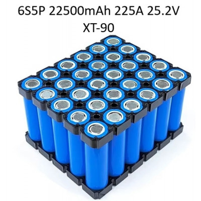 Акумуляторна збірка високотокова 6S5P 22500mAh 225A 25.2В AWG10 мідна шина 0.3 мм (з Molicel P45B 21700) Uav.in.ua Україна