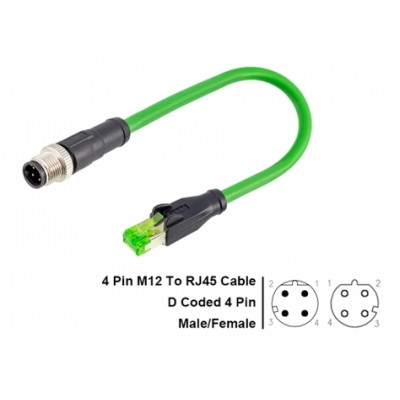 Конектор M12 CAZN CM11-M12-A1-P4D/RJ45-2M