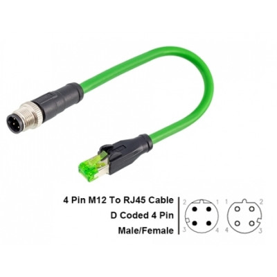 Конектор M12 CAZN CM11-M12-A1-P4D/RJ45-1M