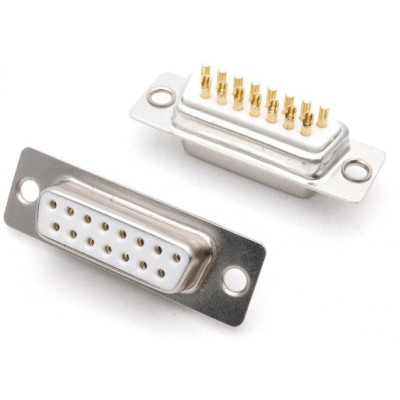 Конектор DB15 2u Gold RS232 COM-порт Female