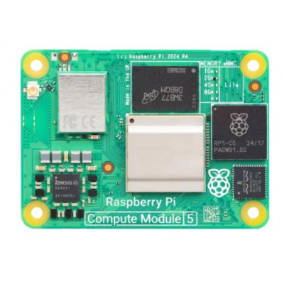 Обчислювальний модуль Pi Compute Module 5 (CM5) 4GB RAM 16GB eMMC Rev5 + WIFI CM5104016 Raspberry