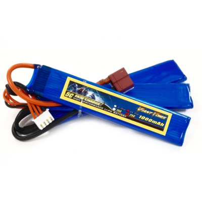 Аккумулятор для страйкбола Giant Power (Dinogy) Li-Pol 1000 мАч 11.1 В 103x20x5,5 мм T-Plug 25C