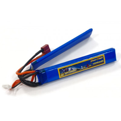 Аккумулятор для страйкбола Giant Power (Dinogy) Li-Pol 1300 мАч 11.1 В 130x21x12,5 мм T-Plug 25C