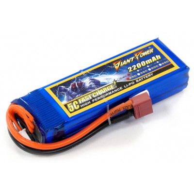 Аккумулятор для страйкбола Giant Power (Dinogy) Li-Pol 2200 мАч 11.1 В 102x34x24 мм T-Plug 25C