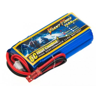 Акумулятор для радіокерованої моделі Giant Power (Dinogy) Li-Pol 1500 мАг 7.4 В 19x32x61 мм JST 25C
