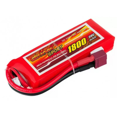 Акумулятор для радіокерованої моделі Dinogy Li-Pol 1800 мАг 7.4 В 95x35x17 мм T-Plug 30C