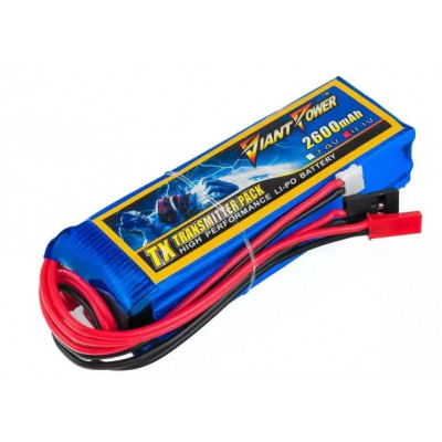 Акумулятор для передавачів Giant Power (Dinogy) Li-Pol 2600 мАг 11.1 В 97x31x25 мм Futaba+JST 3C