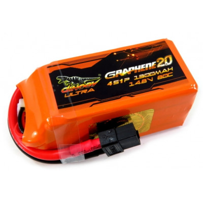 Аккумулятор для квадрокоптера Dinogy ULTRA G2.0 Li-Pol 1300 мАч 14.8 В 70x34x33 мм XT60 80C