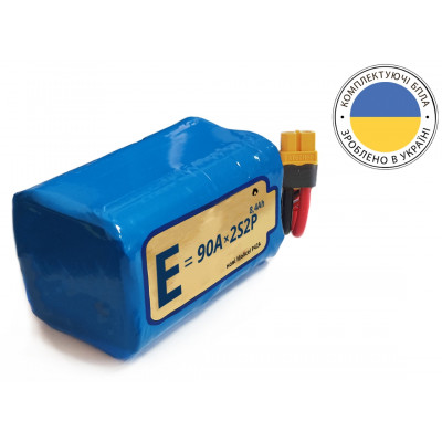 Акумуляторна батарея 2S2P Energy Life 8400 мАч Moliсel 21700-P42A Li-Ion 10AWG XT90S-F (001)