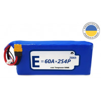 Аккумуляторная батарея 2S4P Energy Life 19400 мАч Tenpower 21700-50ME Li-Ion 12AWG XT60-F (001)