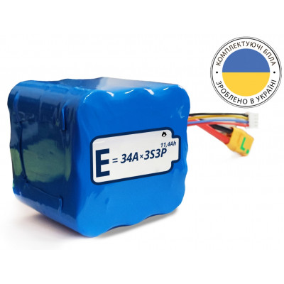 Акумуляторна батарея 3S3P Energy Life 11400 мАч 26650-JGNE3800 LiFePO4 10AWG XT90S-F (001)