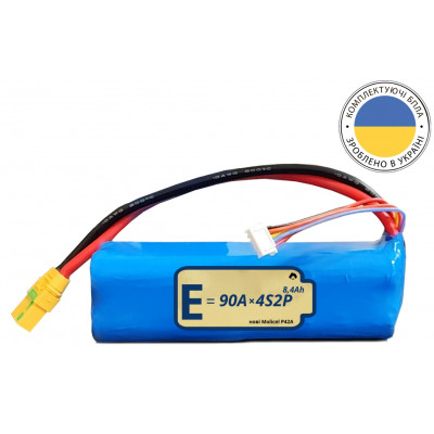 Акумуляторна батарея 4S2P Energy Life 8400 мАч Moliсel 21700-P42A Li-Ion 10AWG XT90S-F (001)