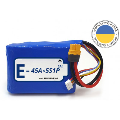 Акумулятор спарка 5S1P для дронів DJI Mavic 3 Energy Life 5000 мАг Samsung 21700-50S Li-Ion 12AWG XT60-F (001)