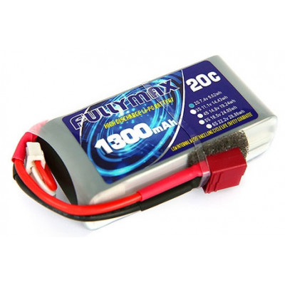 Акумулятор Fullymax 7.4V 1300mAh Li-Po 2S 20C T-plug