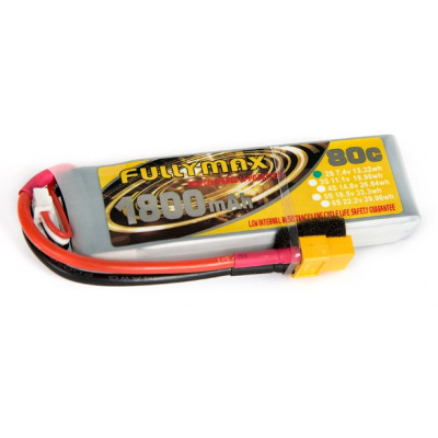 Акумулятор Fullymax 7.4V 1800mAh Li-Po 2S 80C XT60
