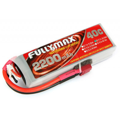 Акумулятор Fullymax 11.1V 2200mAh Li-Po 3S 40C T-plug (для T-REX 450)