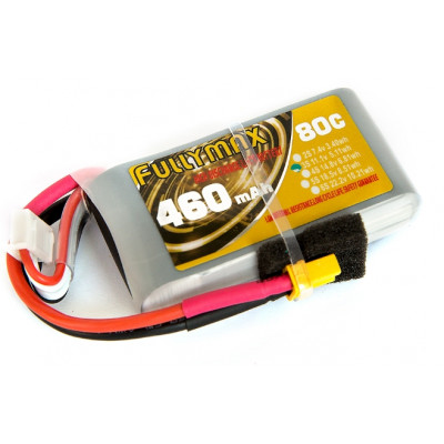 Акумулятор Fullymax 11,1V 460mAh Li-Po 3S 80C XT30 (100-130mm FPV Drone)